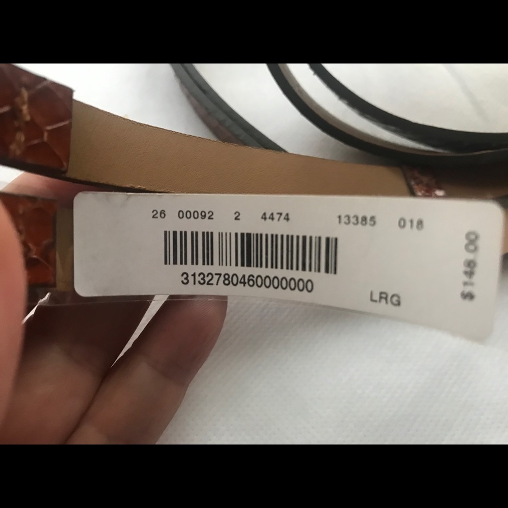 NEW Brooks Brothers Authentic Python Leather Belt - Picture 7 of 11